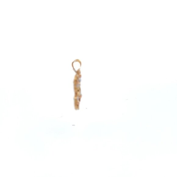 18K Gold Pendant Flower Tricolor White Yellow Rose Gold - Picture 5 of 9
